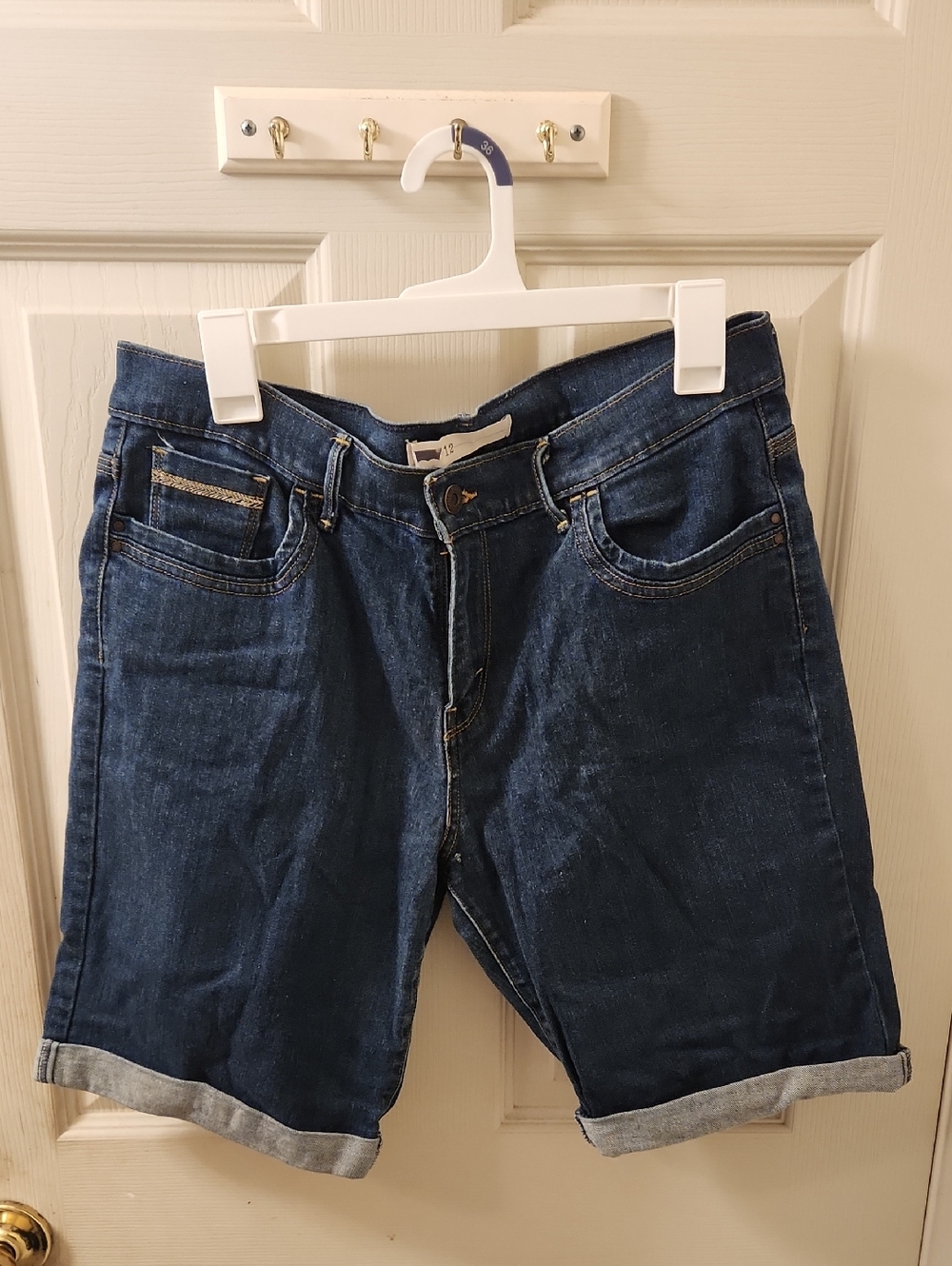 Levi's Women's Dark Wash Denim Roll-Cuff Shorts